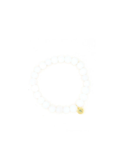 Stone Elastic Bracelet - White Agate