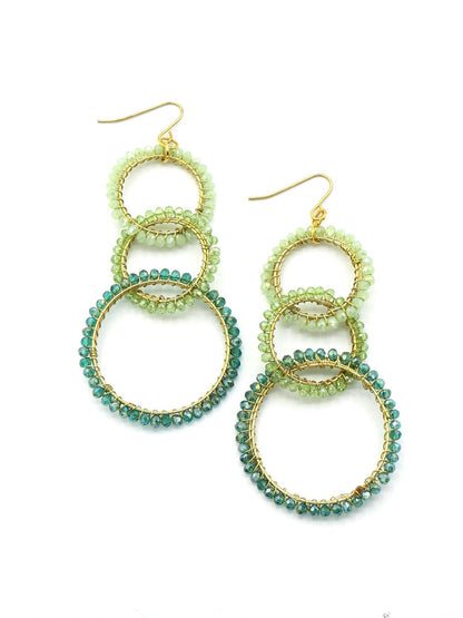 statement green beaded earrings | Fair Anita