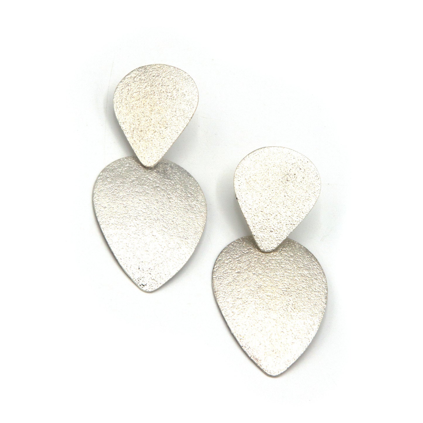 Glitz Teardrop Earrings - Silver