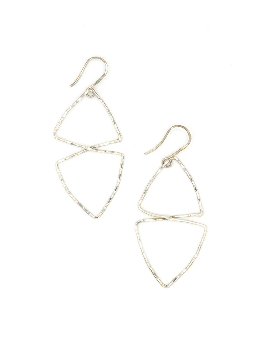 simple geometric textured dangle earrings | Fair Anita