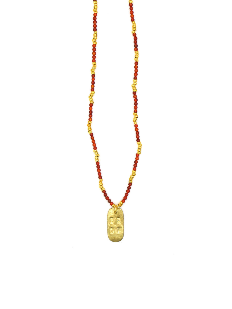 red beaded motivational necklace | Fair Antia