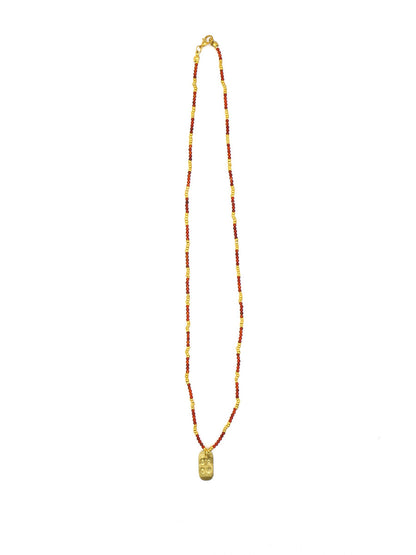 red beaded motivational necklace | Fair Antia