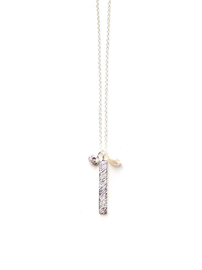 Hammered Trinkets Necklace - Sterling Silver