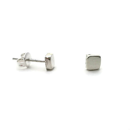 Little square sterling silver stud earrings | Fair Anita