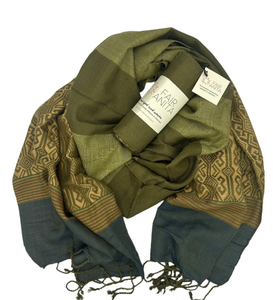 Mossy Hillside Woven Scarf