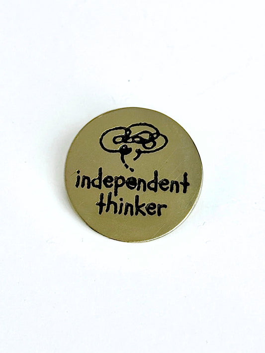 Independent Thinker Recycled Brass Pin