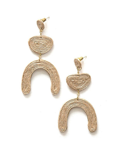 statement natural jute earrings | Fair Anita