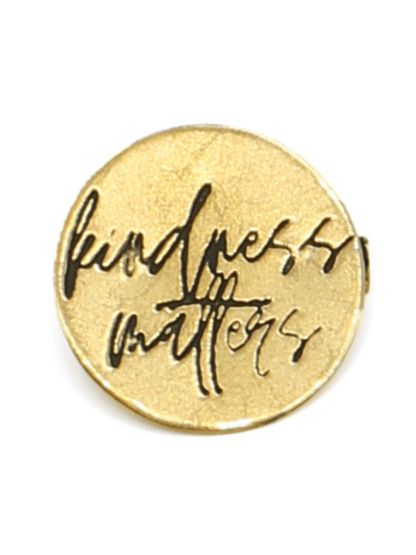 Brass kindness pin ethical | Fair Anita