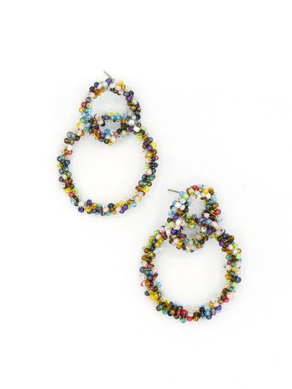 colorful beaded confetti earrings | Fair Anita