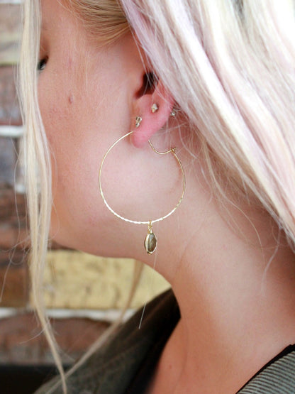 labradorite hoop earrings | Fair Anita