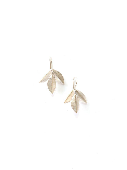 Silver Leaf Cluster Earrings | Fair Anita