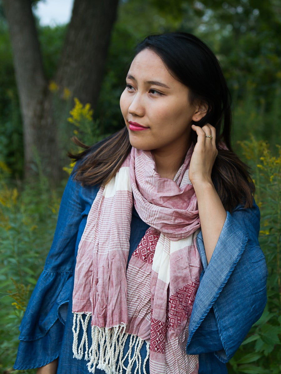 Light pink patterned scarf | Fair Anita