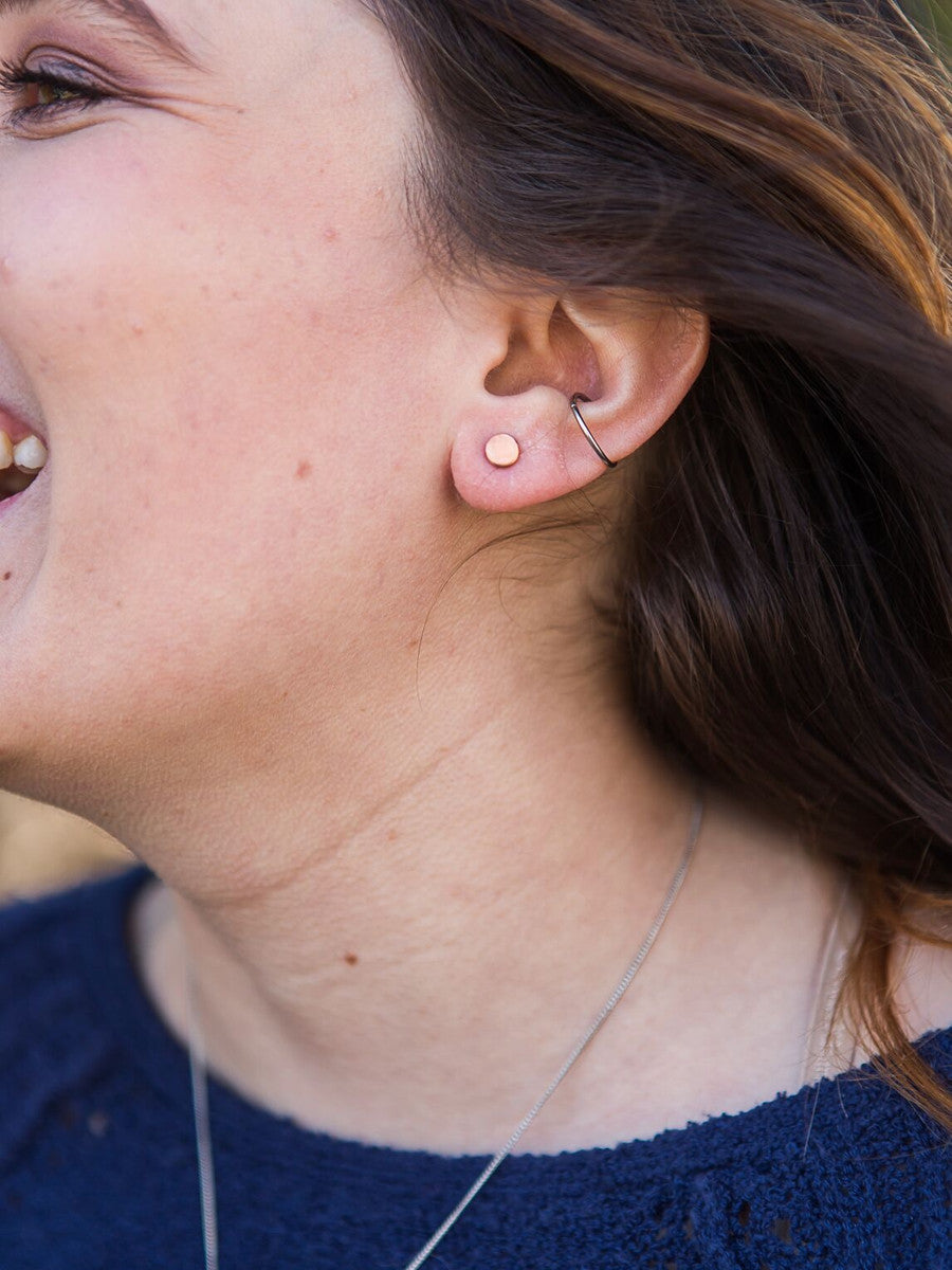 Little fair trade copper stud earrings | Fair Anita