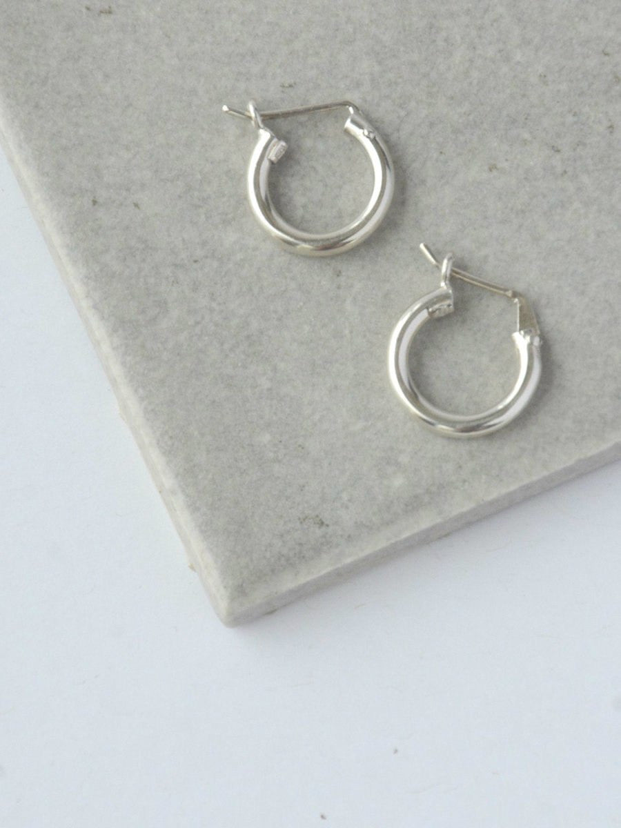 Little sterling silver hoop earrings | Fair Anita