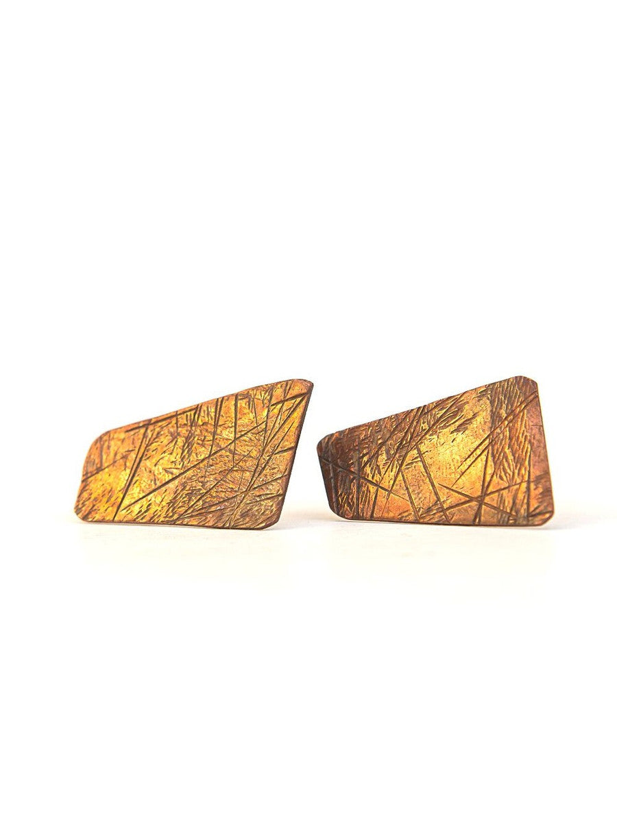 Big copper stud earrings | Fair Anita