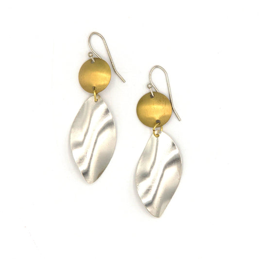 Mixed Metal Twist Earrings