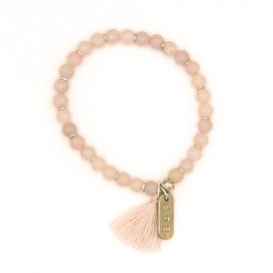 Mother's Love Stone Bracelet - Rose Quartz