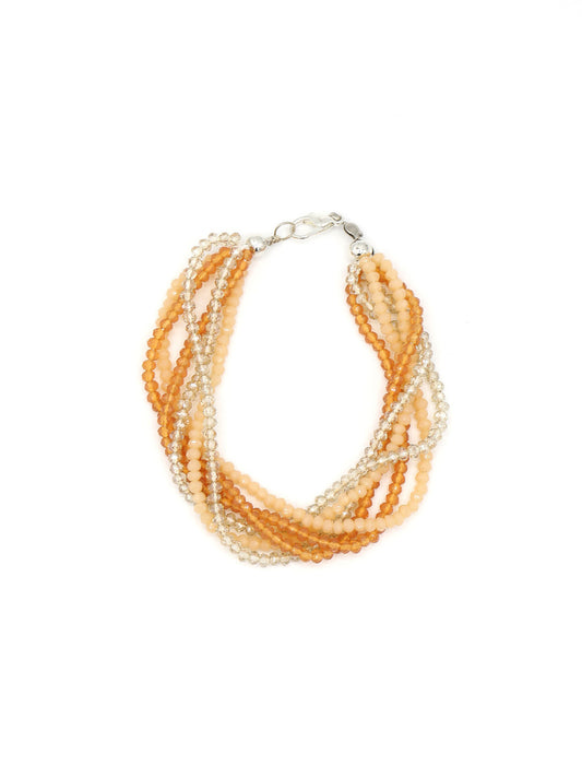 peach multistrand sparkly bracelet | Fair Anita