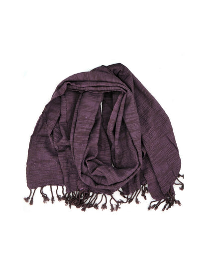 Woven Simplicity Scarf - Purple