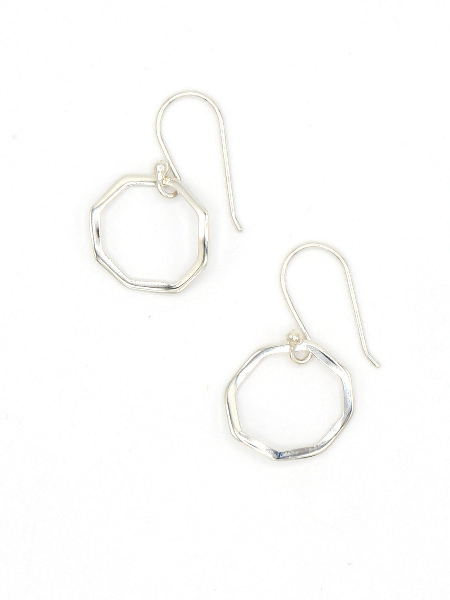 organic circle fine jewelry sterling earrings affordable | Fair Anita