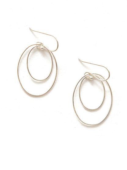 Lightweight double oval sterling earrings | Fair Anita