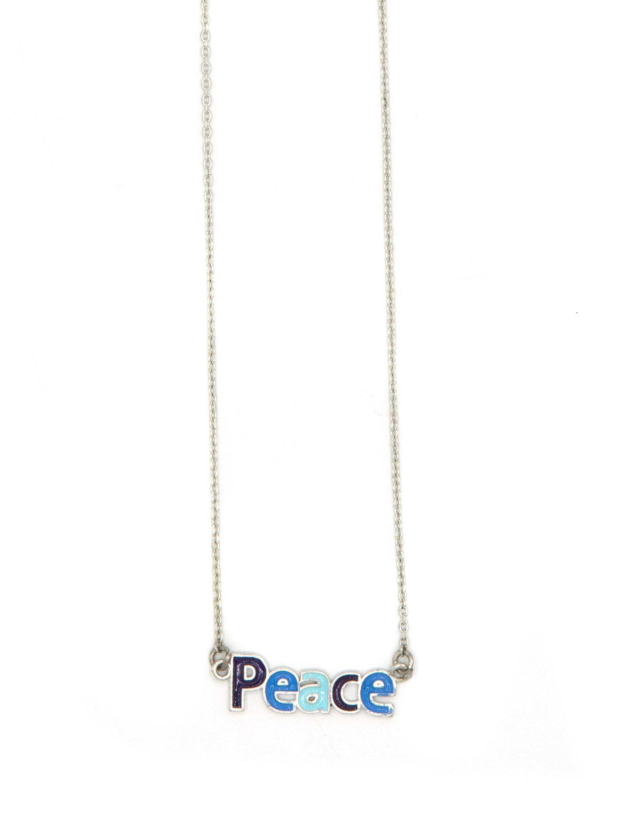 enameled peace word necklace | Fair Anita