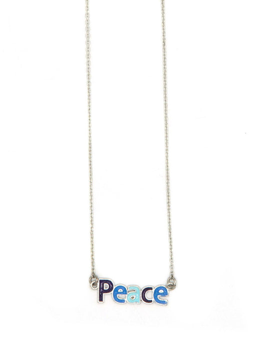 enameled peace word necklace | Fair Anita