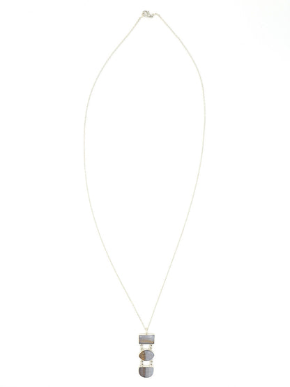 geometric white agate statement necklace | Fair Anita