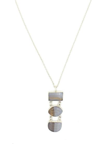 geometric white agate statement necklace | Fair Anita