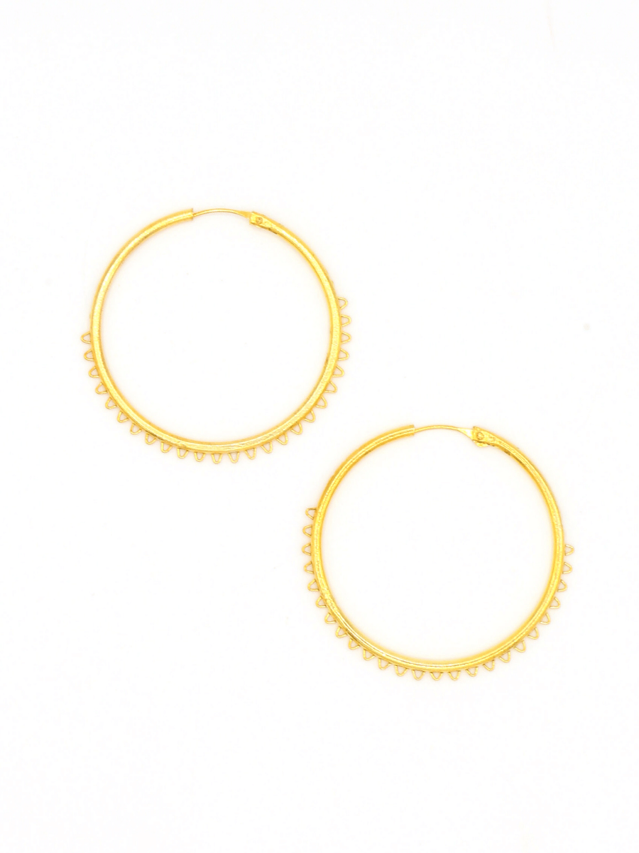 oversized edgy Hoop Earrings - Gold | Fair Anita