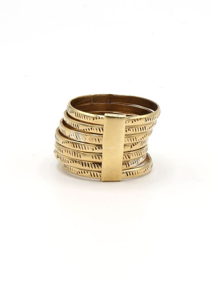 Stacked Armor Statement Ring