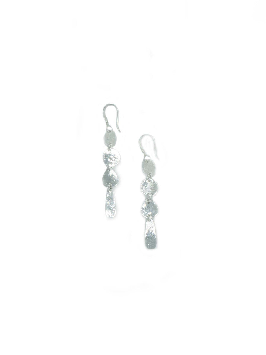 simple stacked disc earrings silver | Fair Anita