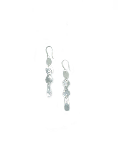 simple stacked disc earrings silver | Fair Anita