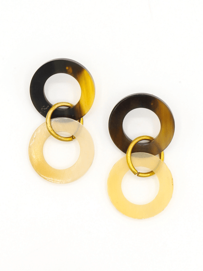 circle horn earrings modern | Fair Anita