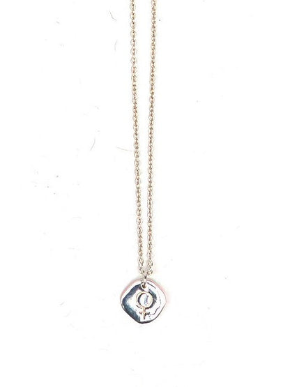 Sterling Silver Female symbol necklace on a short chain | Fair Anita