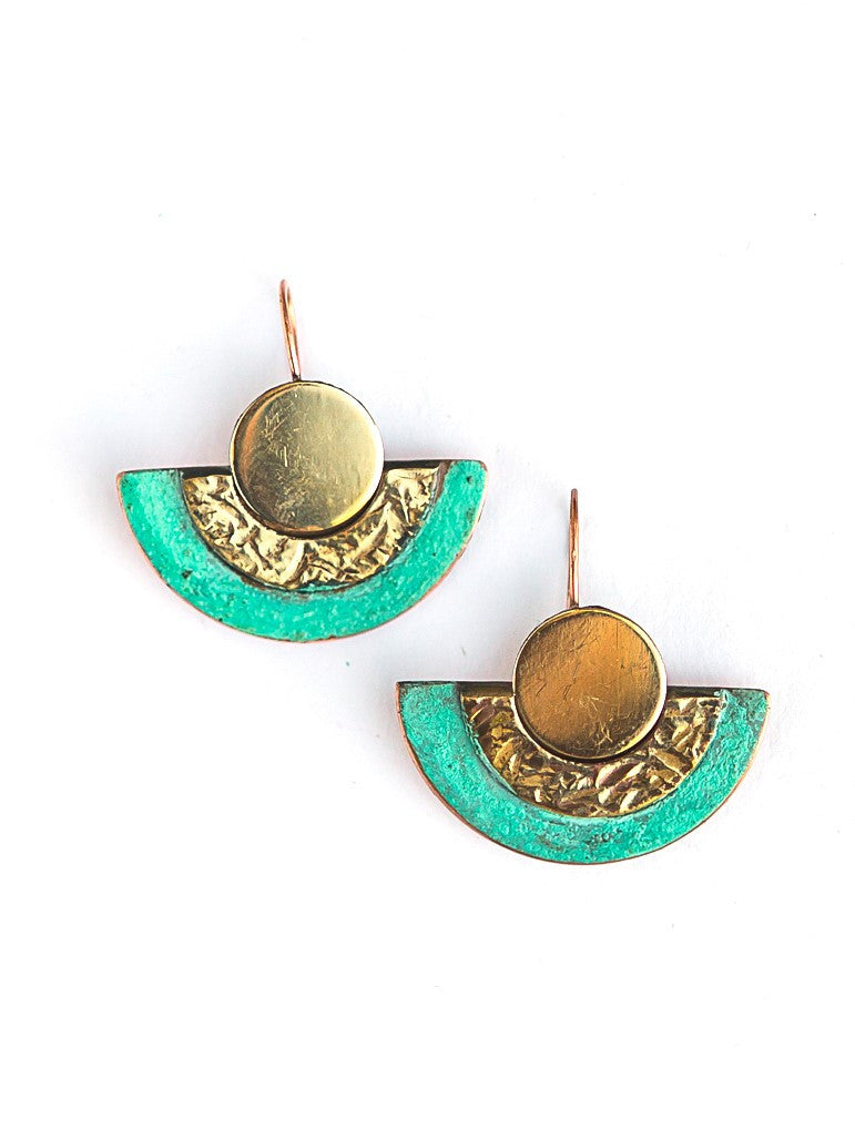 copper turquoise southwest earrings | Fair Anita