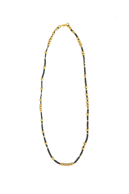 Artillery black and gold choker necklace | Fair Anita