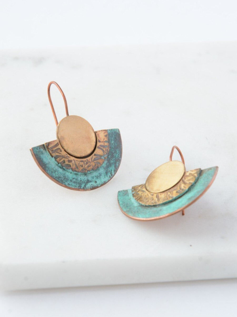 copper turquoise southwest earrings | Fair Anita
