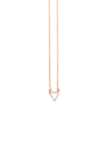 small triangle rose gold necklace  | Fair Anita