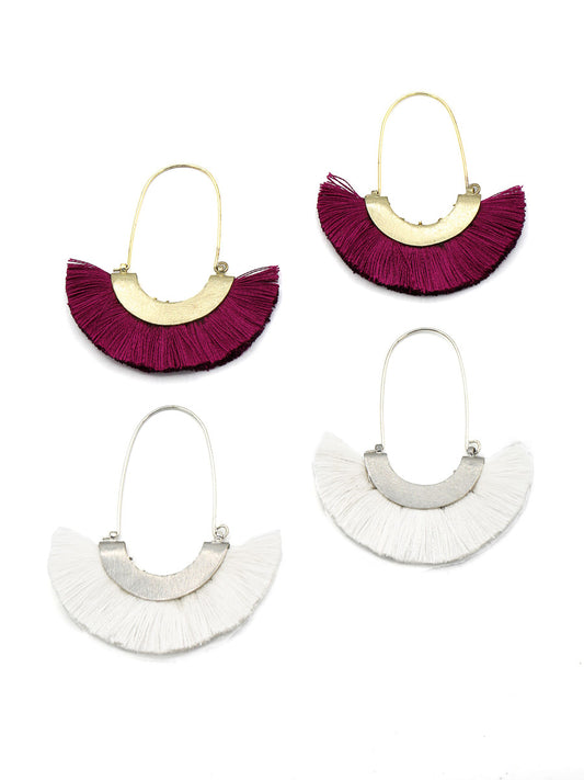 ethically made fringe hoops | Fair Anita