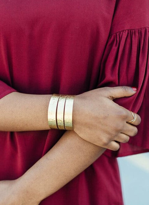 Lightweight gold cuff bracelet | Fair Anita