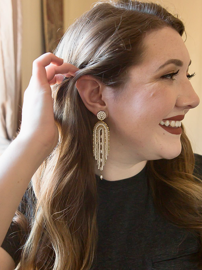 pearl chandelier earrings | Fair Anita
