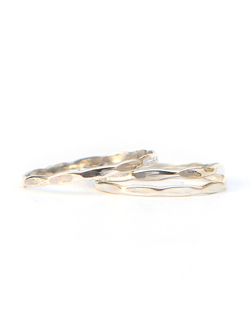 Thin sterling silver stacking rings | Fair Anita