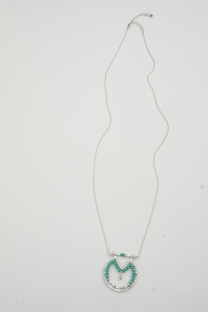 turquoise colored glass bead necklace | Fair Anita