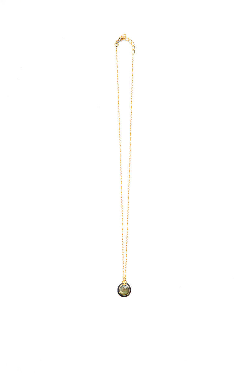 Delicate tourmaline gold necklace | Fair Anita