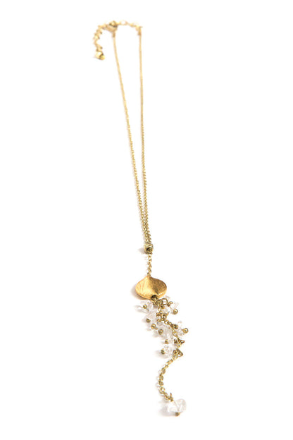 Delicate clear stone drop necklace | Fair Anita