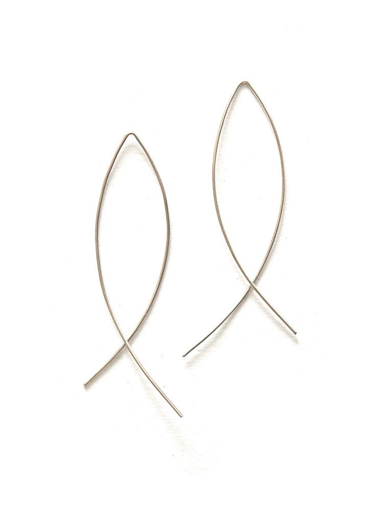 long open hoop silver earrings | Fair Anita