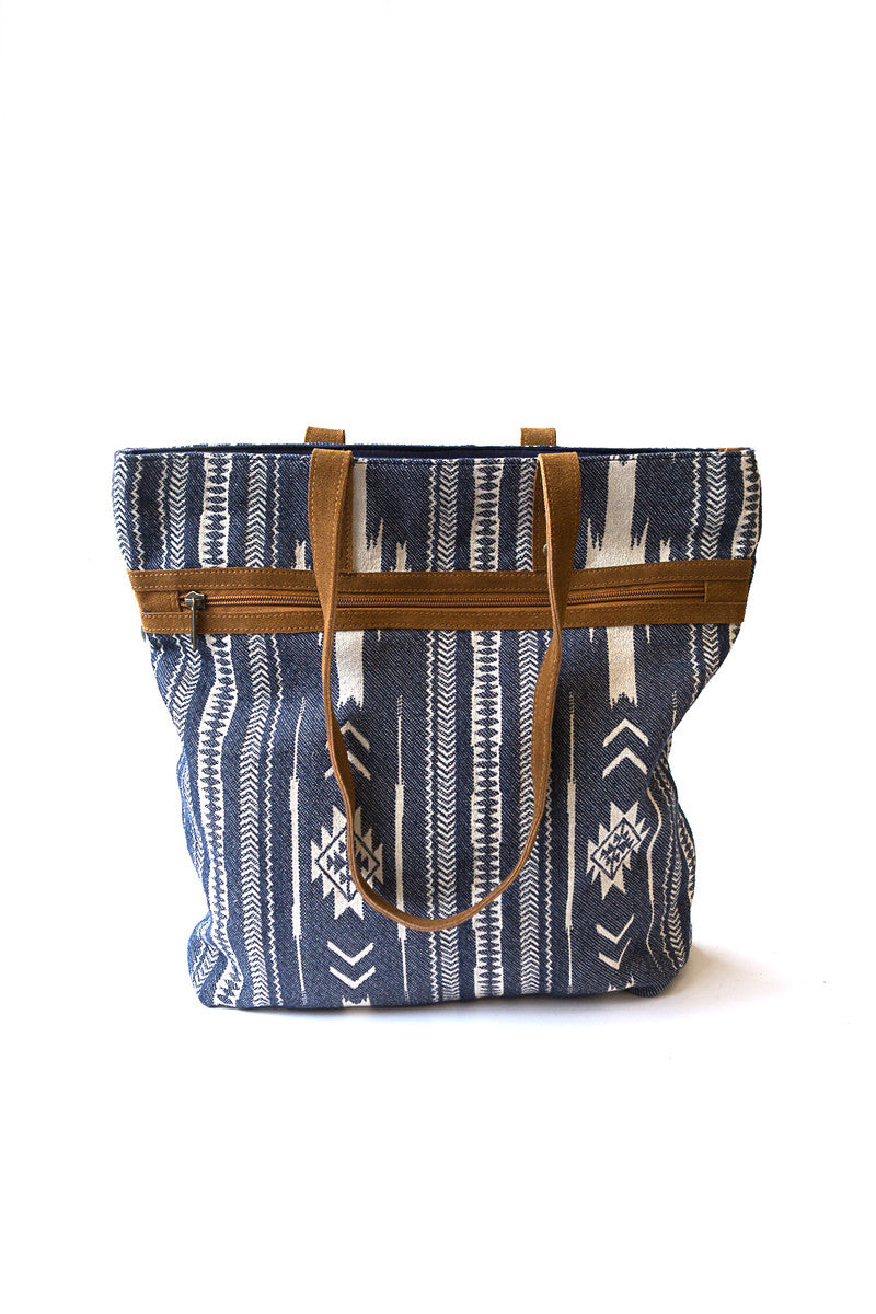 Blue and White Patterned Purse | Fair Anita