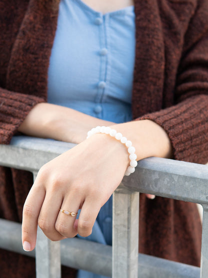 white agate elastic bracelet fair trade | Fair Anita