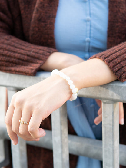 white agate elastic bracelet fair trade | Fair Anita